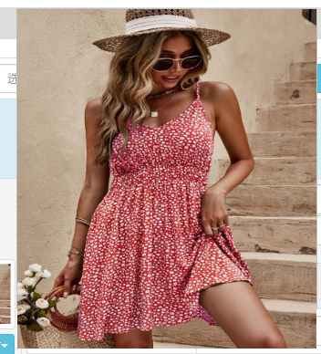 Vestido Cami Curto Floral com Decote em V – Look de Verão e Férias