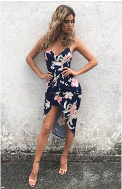 Vestido Floral Feminino com Alças Finas (Espaguete) – Leve e Romântico