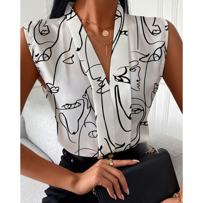 Inês, blusa  Estampada  Casual Chic e Confortável