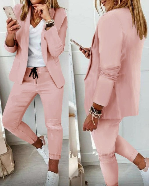 Conjunto Sofia – Blazer Feminino com Bolsos + Calça Elegante