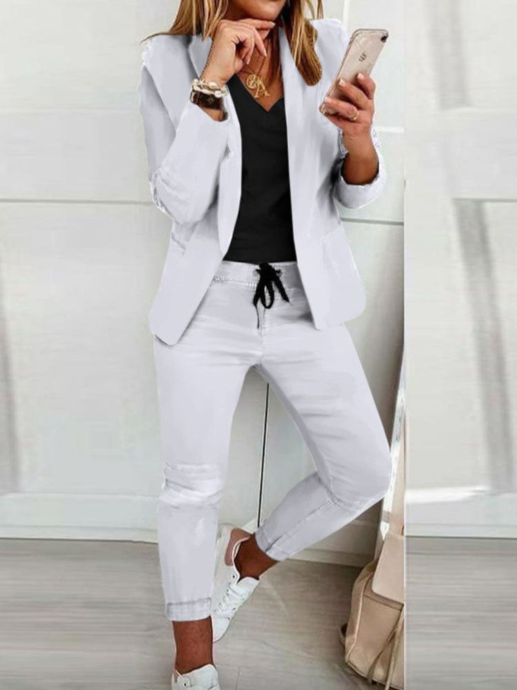 Conjunto Sofia – Blazer Feminino com Bolsos + Calça Elegante