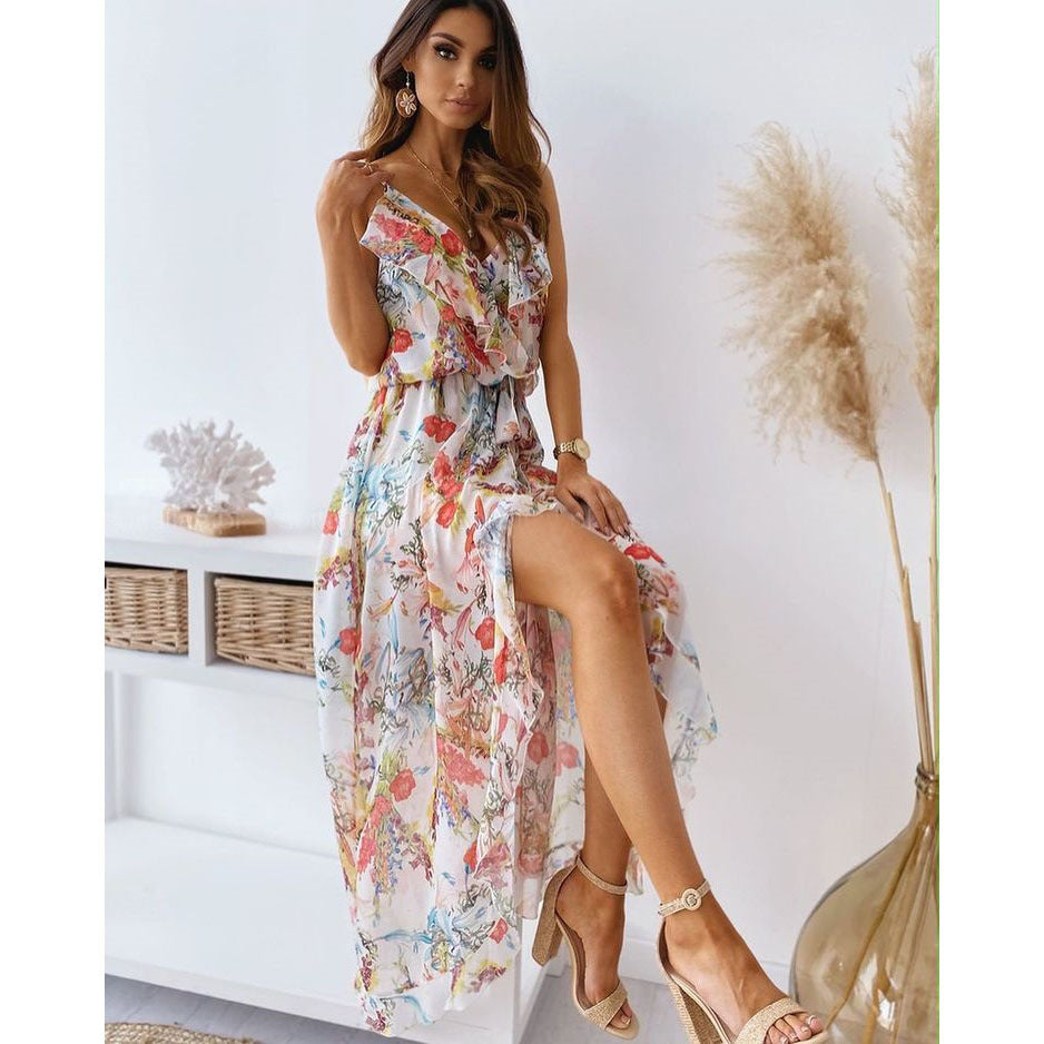 Vestido de Alças Finas em Chiffon – Leve e Fresco para Primavera/Verão
