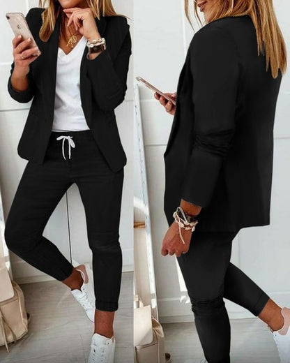 Conjunto Sofia – Blazer Feminino com Bolsos + Calça Elegante
