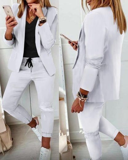 Conjunto Sofia – Blazer Feminino com Bolsos + Calça Elegante
