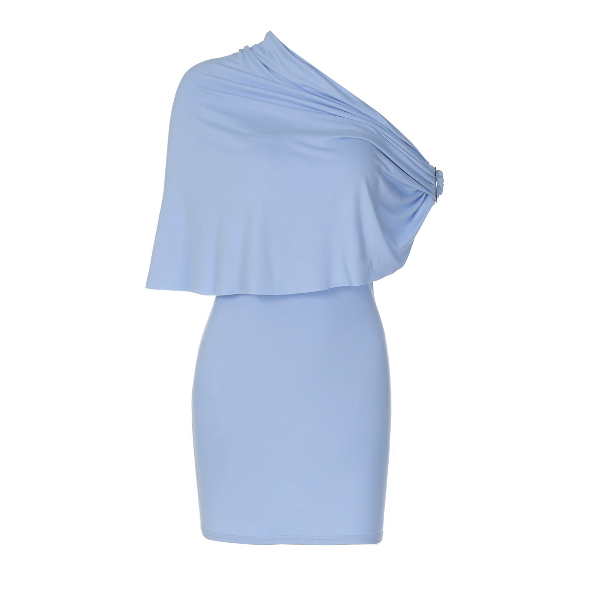 Vestido Justo Elegante de Cor Sólida – Silhueta Feminina e Sofisticada